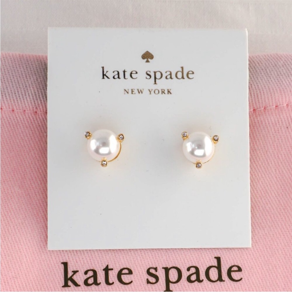 Kate Spade Rise and Shine Pearl Stud Earrings (with Dust Bag) New - Picture 4 of 9